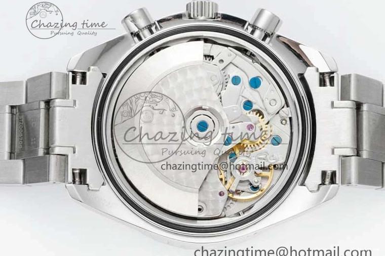 1222 UrbanChic Speedmaster Racing Master SS HKF Best Edition Blue Black Dial on SS Bracelet A 7808